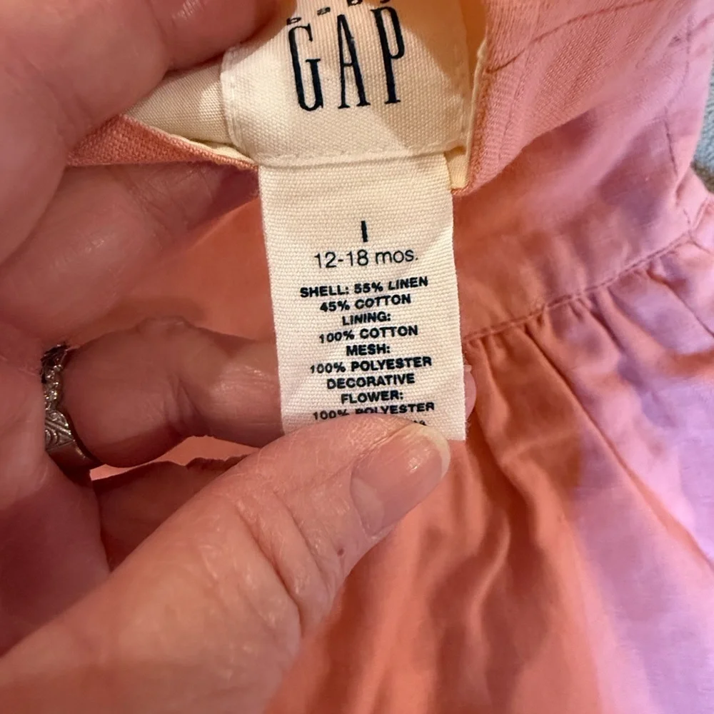 Baby Gap Floral Pink and Purple Kids‎ Formal Dress, 12-18 mo.